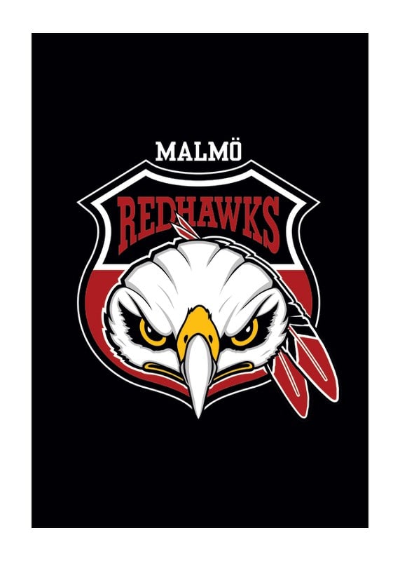 Logo Svart Malmö Redhawks-12