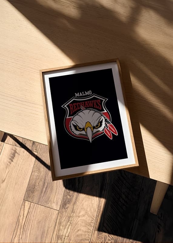 Poster Logo Svart Malmö Redhawks crossfade