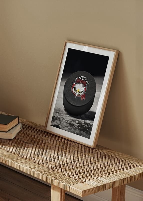 Poster Hockeypuck Malmö Redhawks crossfade