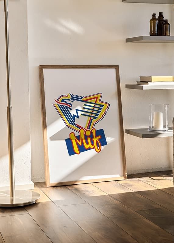 Poster 80-tals Logo Malmö Redhawks crossfade