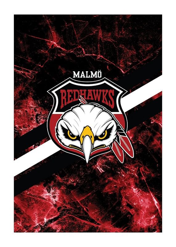 Poster Logo Stripes Malmö Redhawks