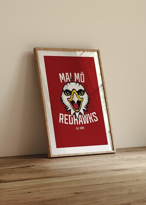Poster Hawkan Logo Malmö Redhawks crossfade