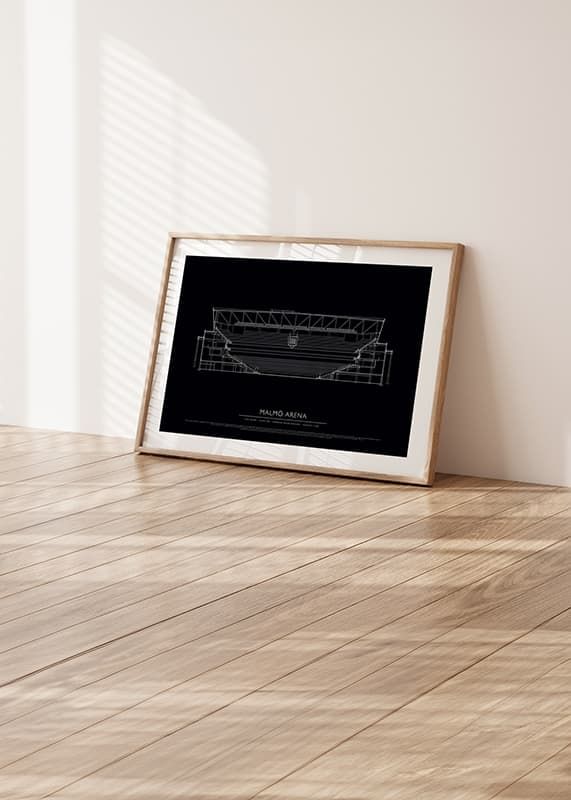 Poster Malmö Arena Svartvit Malmö Redhawks crossfade