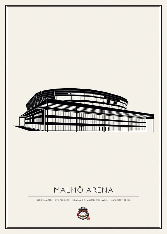 Malmö Arena Vintage Nr1 Malmö Redhawks-12