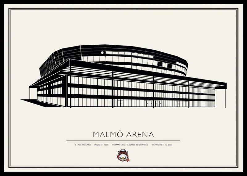 Malmö Arena Vintage Nr2 Malmö Redhawks-12