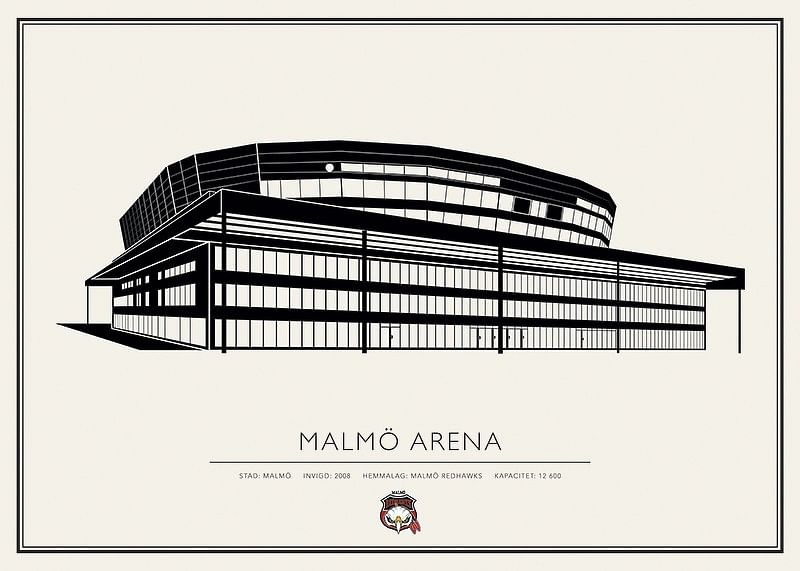 Malmö Arena Vintage Nr2 Malmö Redhawks-12