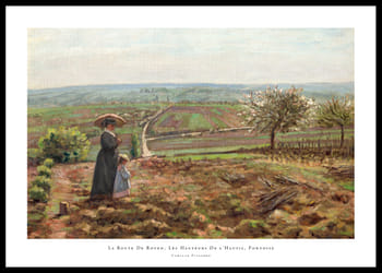 Poster La Route De Rouen Les Hauteurs De lHautil Pontoise By Camille Pissarro