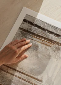 A poster showing a snow covered forest path surrounded by frosty trees -9