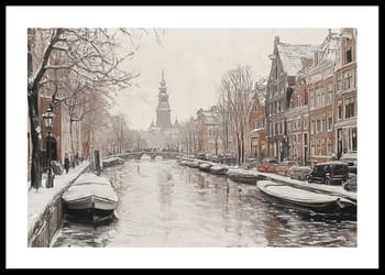 Poster Winter Reflections On The Canal