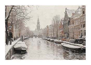 Plakat Winter Reflections On The Canal