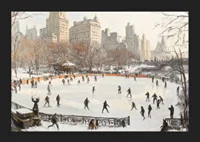 A poster depicting a skating rink in a snow-covered park-5
