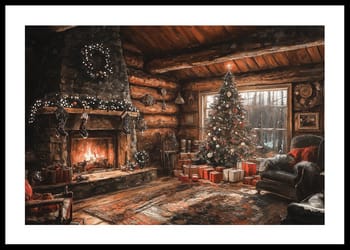 Poster A Cabin Christmas Eve