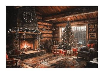 Affiche A Cabin Christmas Eve