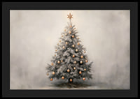 A poster showing a decorated Christmas tree with golden details-4