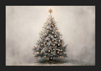 A poster showing a decorated Christmas tree with golden details-5