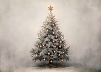 A poster showing a decorated Christmas tree with golden details-7