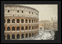 A poster showing the Colosseum in an unusual winter outfit-4