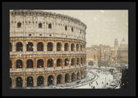 A poster showing the Colosseum in an unusual winter outfit-4