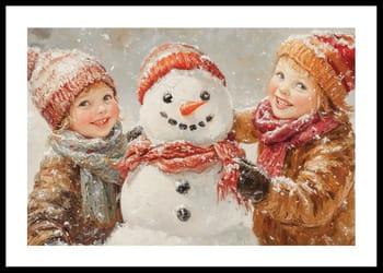 Poster Snowman Smiles And Childhood Dreams
