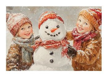 Affiche Snowman Smiles And Childhood Dreams
