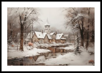 Póster Reflections Of A Winter Chapel