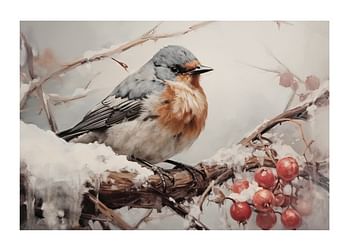 Plagát Harmony In Frosted Branches
