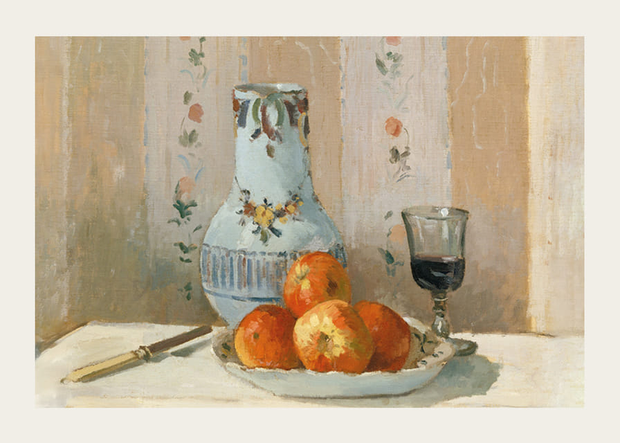 Stilleven met appels en kan door Camille Pissarro-12