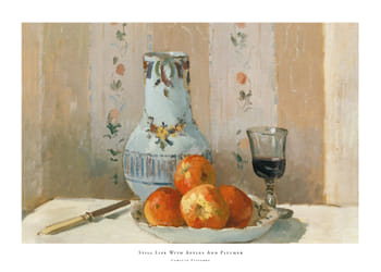 Poster Still Life With Apples And Pitcher By Camille Pissarro