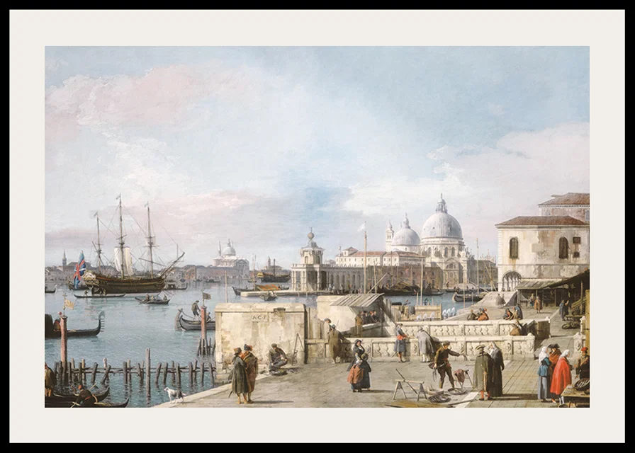 Entrance To The Grand Canal From The Molo, Venice By Canaletto-12