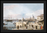 Eingang zum Canale Grande vom Molo, Venedig von Canaletto-6