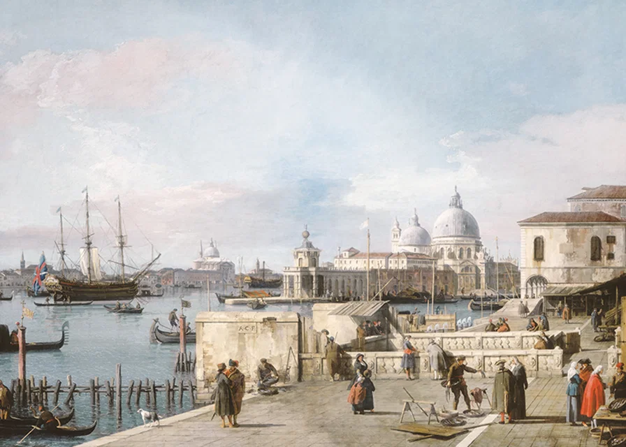 Entrance To The Grand Canal From The Molo, Venice By Canaletto-12