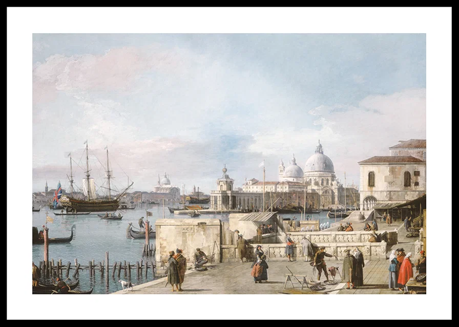 Entrance To The Grand Canal From The Molo, Venice By Canaletto-12