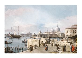 Poster Entrance To The Grand Canal From The Molo Venice By Canaletto