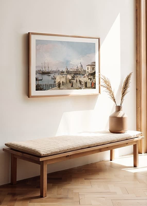 Eingang zum Canale Grande vom Molo, Venedig von Canaletto-12