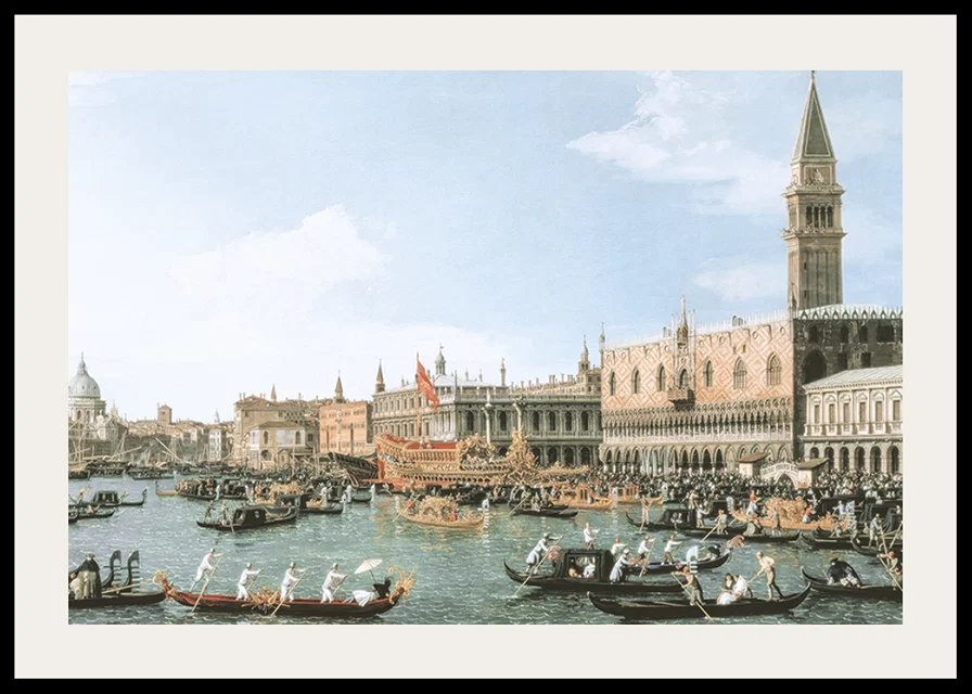 Return Of 'Il Bucintoro' On Ascension Day By Canaletto-12