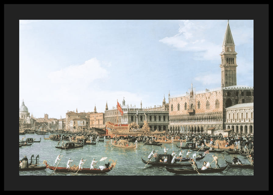 Návrat 'Il Bucintoro' na Deň Nanebovstúpenia od Canaletto-12