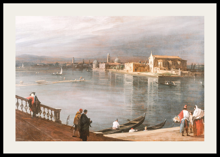 San Cristoforo, San Michele y Murano desde la Fondamenta Nuove, Venecia por Canaletto-12