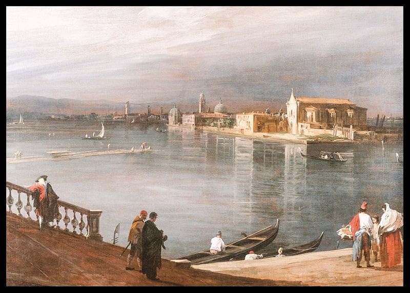 San Cristoforo, San Michele und Murano aus der Fondamenta Nuove, Venedig von Canaletto-12