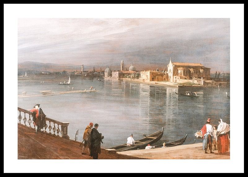 San Cristoforo, San Michele und Murano aus der Fondamenta Nuove, Venedig von Canaletto-12