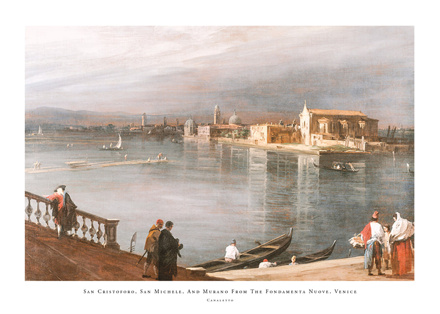 San Cristoforo, San Michele, And Murano From The Fondamenta Nuove, Venice By Canaletto-12