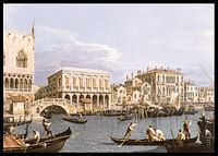 Vedere la Riva Degli Schiavoni, Veneția de Canaletto-2