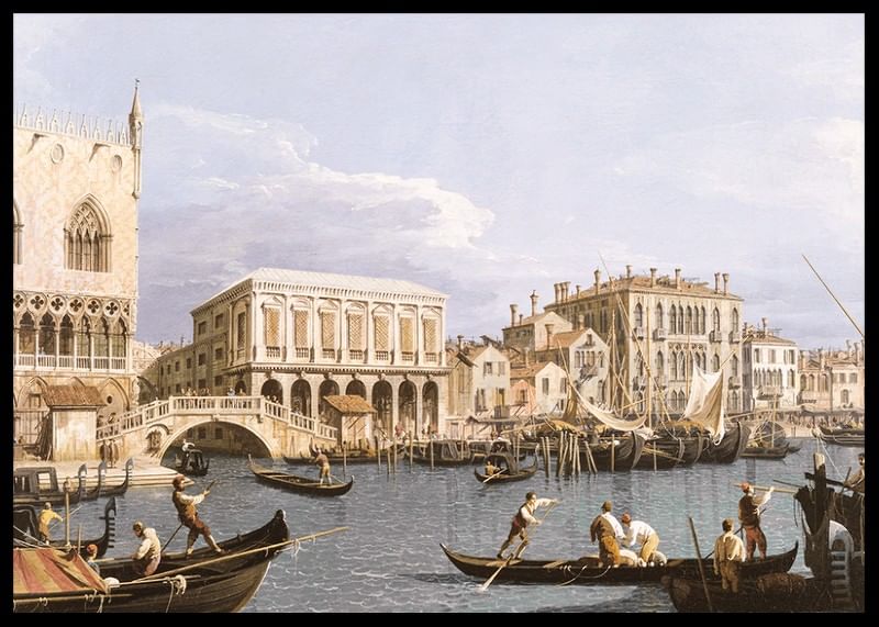 Vedere la Riva Degli Schiavoni, Veneția de Canaletto-12