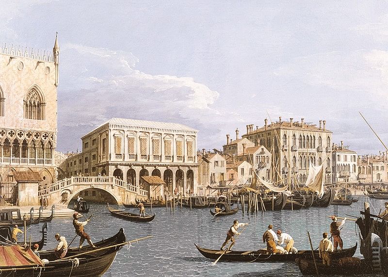 Vedere la Riva Degli Schiavoni, Veneția de Canaletto-12