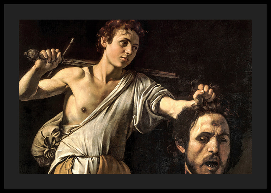 Davide con la testa di Golia di Caravaggio-12