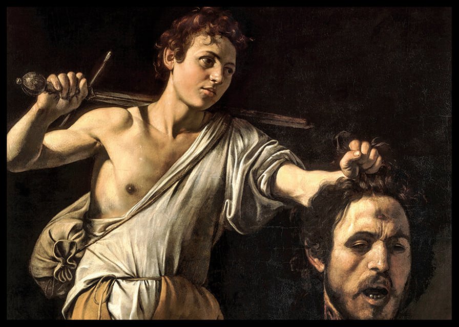Davide con la testa di Golia di Caravaggio-12