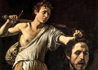 Davide con la testa di Golia di Caravaggio-9