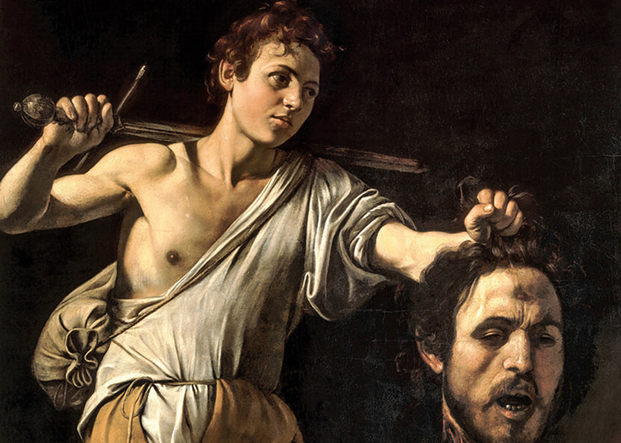 Davide con la testa di Golia di Caravaggio-12