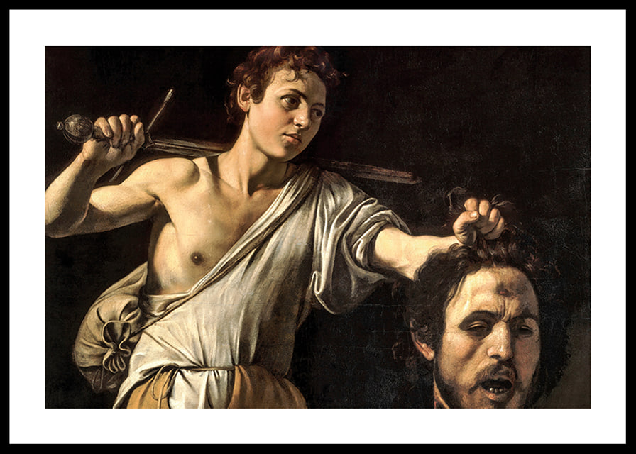 Davide con la testa di Golia di Caravaggio-12