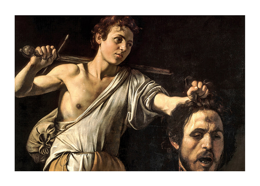 Davide con la testa di Golia di Caravaggio-12