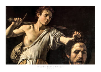 Poster David With The Head Of Goliath By Caravaggio